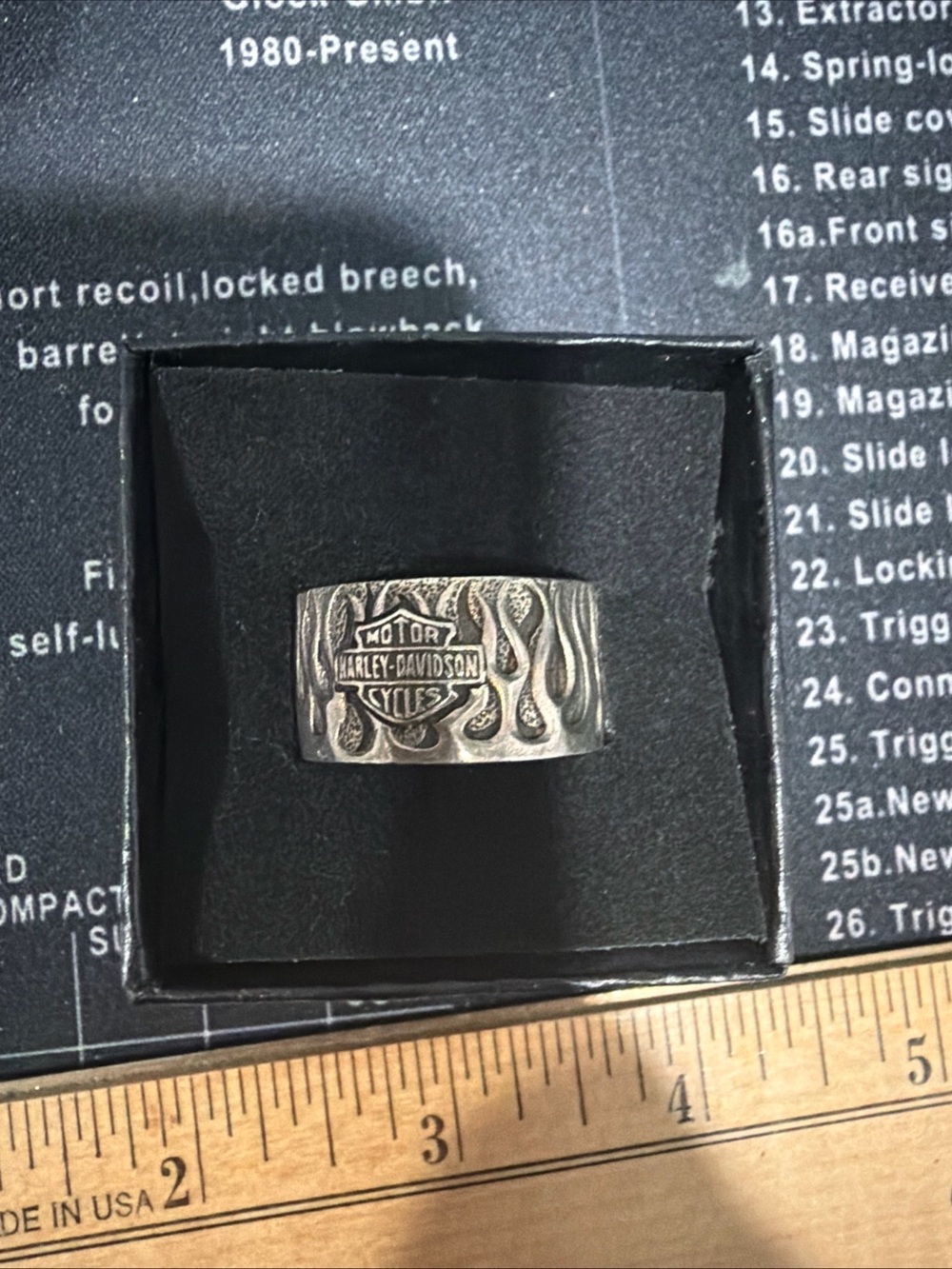 Authentic MOD Harley, Davidson Men’s Sterling Silver  Ring￼sz 11.5